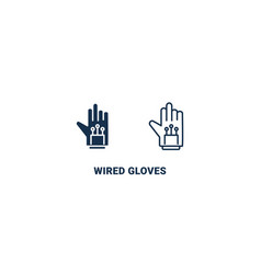 Wired Gloves Icon Outline And Filled Wired Gloves