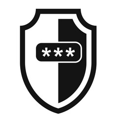 Security Shield Icon Simple Code Lock