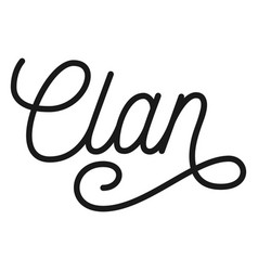 Clan Cursive Lettering