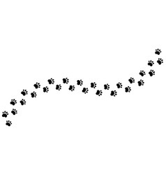 Dog Paw Print Wave Line Cute Cat Pawprint Pet