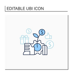 Economic Expansion Line Icon