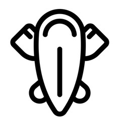 Simple Black And White Icon Of A Rocket Ship