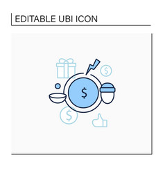 Breaking Poverty Cycle Line Icon