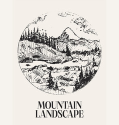 Mountain Logo Hand Drawn