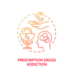 Prescription Drugs Addiction Concept Icon