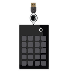 Usb Keypad On A White Background