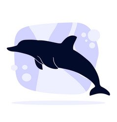 Hand Drawn Dolphin Animal Silhouette