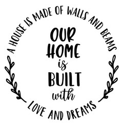 Our Home Is Built With Love And Dreams Quotes