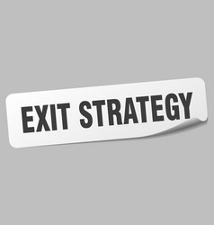 Exit Strategy Sticker Label