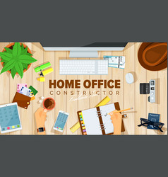 Home Office Desk Template Design