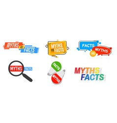 Myths Vs Facts Truth And False Fact Checking Icon