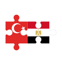 Puzzle Of Flags Of Turkey And Egypt