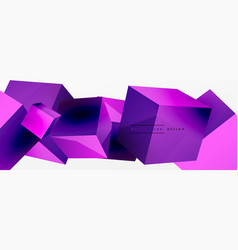 3d Abstract Background Flying Cubes