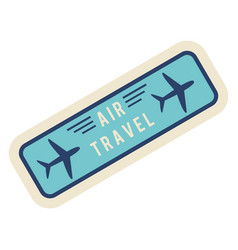 Air Travel Sticker Retro Plane Flight Label