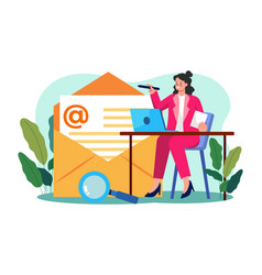 Business Woman Marketing Using Email