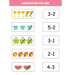 Subtraction Game With Cute Summer Elements