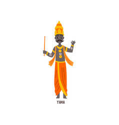 Yama Indian God Cartoon Character