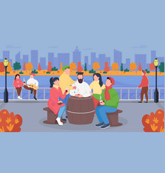 Fall Urban Picnic Flat Color