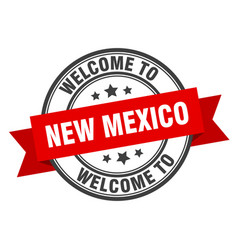 New Mexico Stamp Welcome To Mexico Red Sign