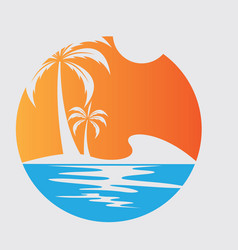 Palm Tree Summer Logo Template