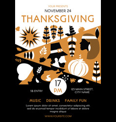 Thanksgiving Day People A4 Vertical Advertisement