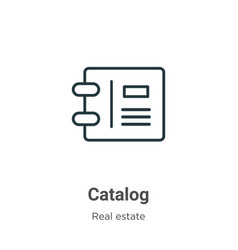 Catalog Outline Icon Thin Line Black Icon