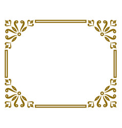 Golden decorative frame Royalty Free Vector Image