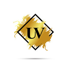 Gold Uv Logo Symbol Art Design