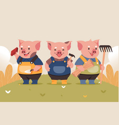 Hand Drawn Three Little Pigs