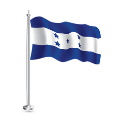 Honduras Flag Isolated Realistic Wave Flag