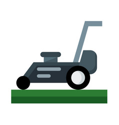 Lawn Mower Icon In Flat Style