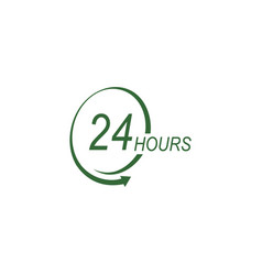 Sign Of 24 Clock Arrow Hours Logo