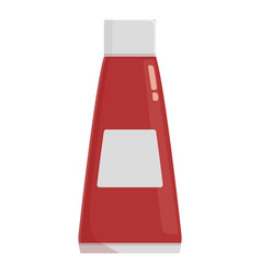 A Simple Red Ketchup Bottle