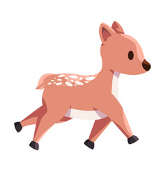 Bambi Running Adorable Baby Deer In Brown Color