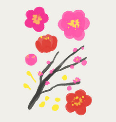 Cherry Blossom Flower Floral Elements