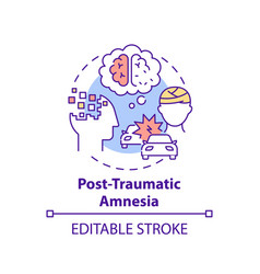 Post Traumatic Amnesia Concept Icon