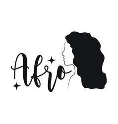 Afro Woman Design On White Background