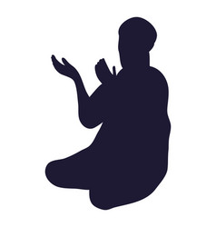 Muslim Man Praying Silhouette