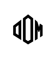 Oom Letter Logo Design With Polygon Shape