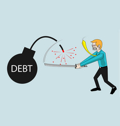 Businessman Cut Debt Bombs