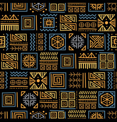 Mayan Patchwork Seamless Pattern Bright