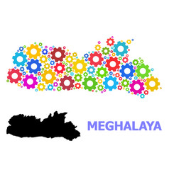 Mechanics Mosaic Map Meghalaya State