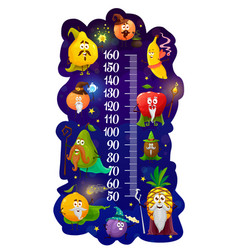 Kids Height Chart Cartoon Fruit Magicians Wizards