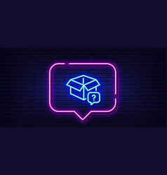 Secret Package Line Icon Unknown Delivery Box