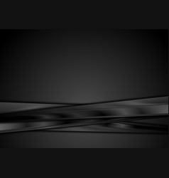 Abstract Tech Black Glossy Stripes Background