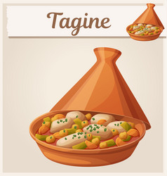 Tagine With Chicken Meat And Vegetables Icon