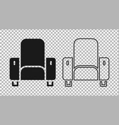 Black Cinema Chair Icon Isolated On Transparent