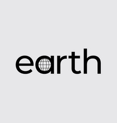 Earth Lettering Letter Globe Hour Mark Logo