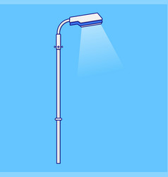 Street Lamp Post Icon With Outline