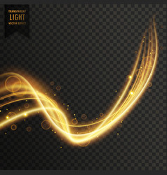 Swirl Style Golden Transparent Light Effect